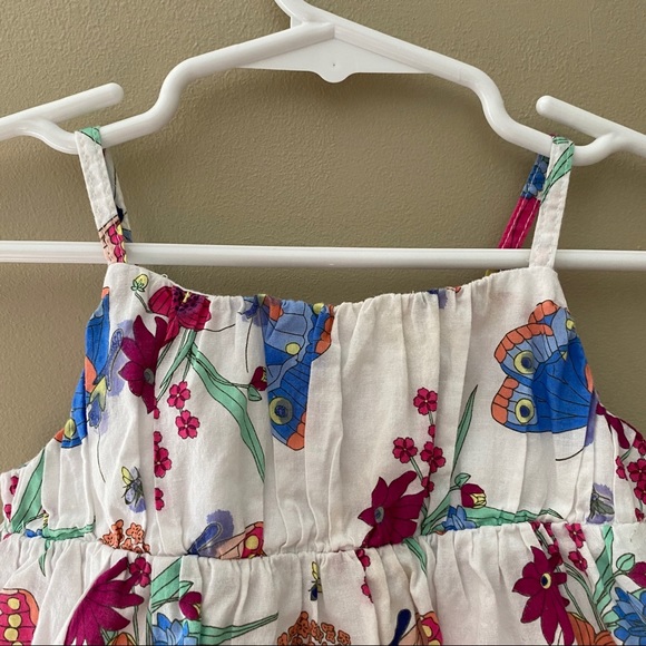 Baby Girls White Butterfly Sleeveless Sun Dress - Picture 2 of 8